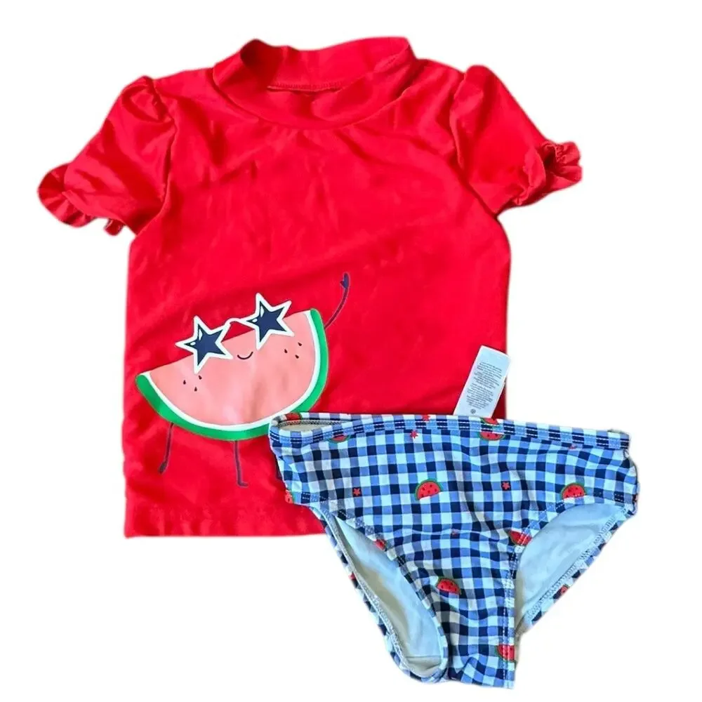 3T Girls Summer clothing Watermelon vacation outfit skirts shorts tees & bathing